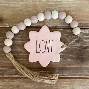 Rae Dunn Love Wood Bead Garland
